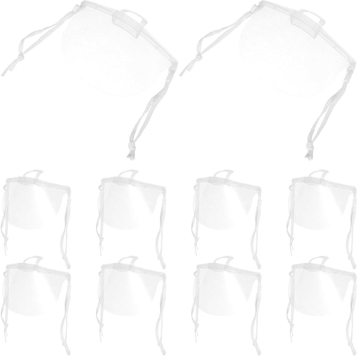 Transparant Gezichtsmasker - Veiligheidsschild Mond - Spatbestendig Werken - Herbruikbaar Anti-fog - 10 Stuks - Transparant