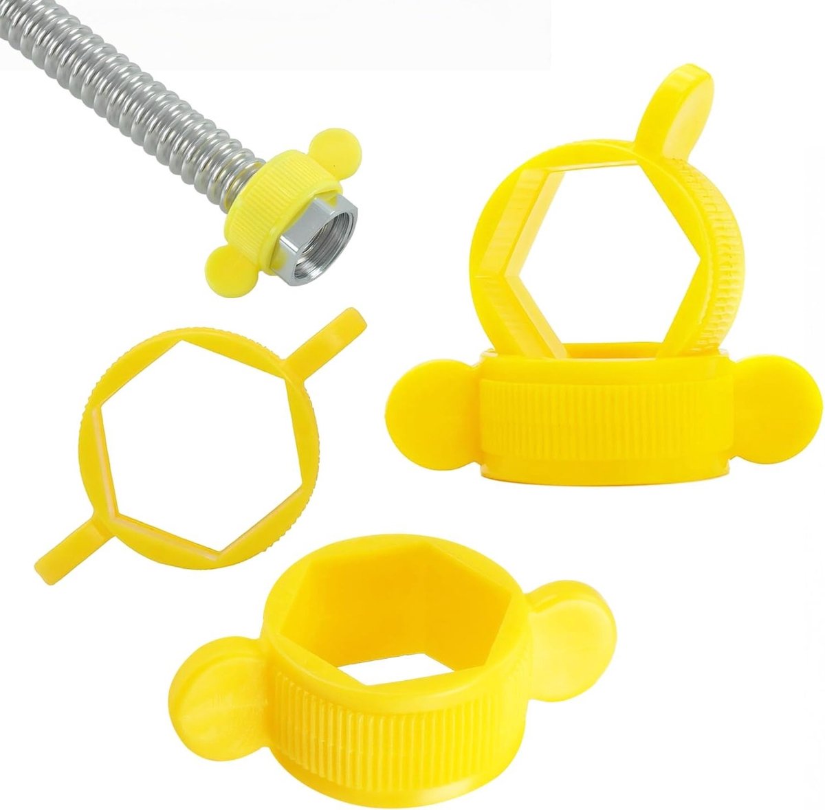 Set van 4 stuks 1/2 inch hex sleutels, afneembare moersleutels voor veilige bevestiging en loskoppeling van gevlochten slangen en accessoires
