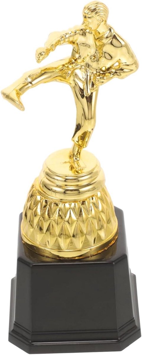 Kinder Trofee - Sport Beker - Prijsuitreiking Sport - Gladde Afwerking - 20 cm - Goudkleurig