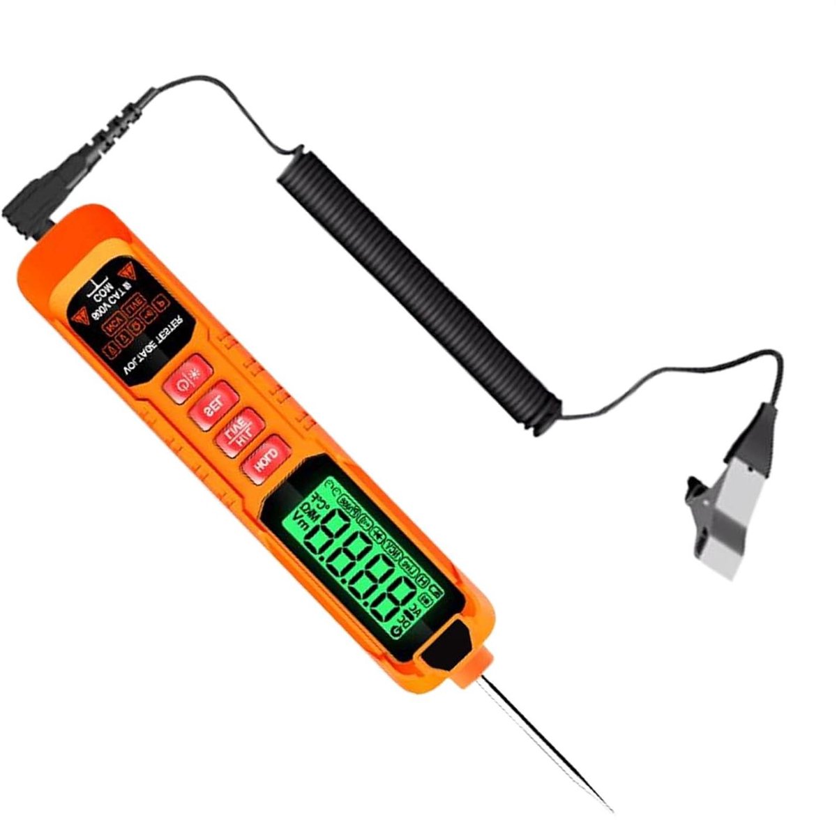 Spanningstester - Circuittester - Voertuig Diagnose - Digitaal LED Display - 18.5 cm - Zwart