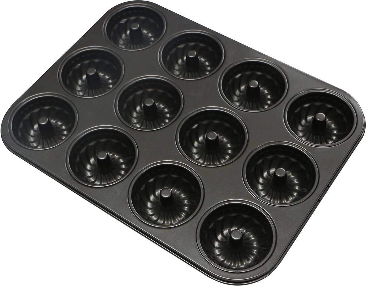 Mini Ring Cake Vorm voor Muffins, Cupcakes en Pudding - Non-Stick Stalen Mould met 7 cm Diameter voor Perfecte Bakresultaten