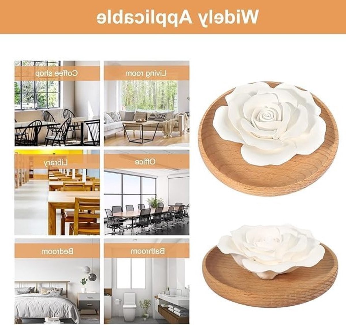 Ceramische Wierookhouder met Verwijderbare Asopvang voor Witte Lotus Sticks - Handgemaakte Elegante Bloemdecoratie voor Meditatie en Yoga