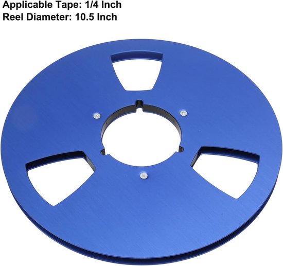 Lege Spoel - Aluminium Spoel - Muziek Opnemen - 3 Gaten Ontwerp - 10.5 Inch - Blauw — afbeelding 4