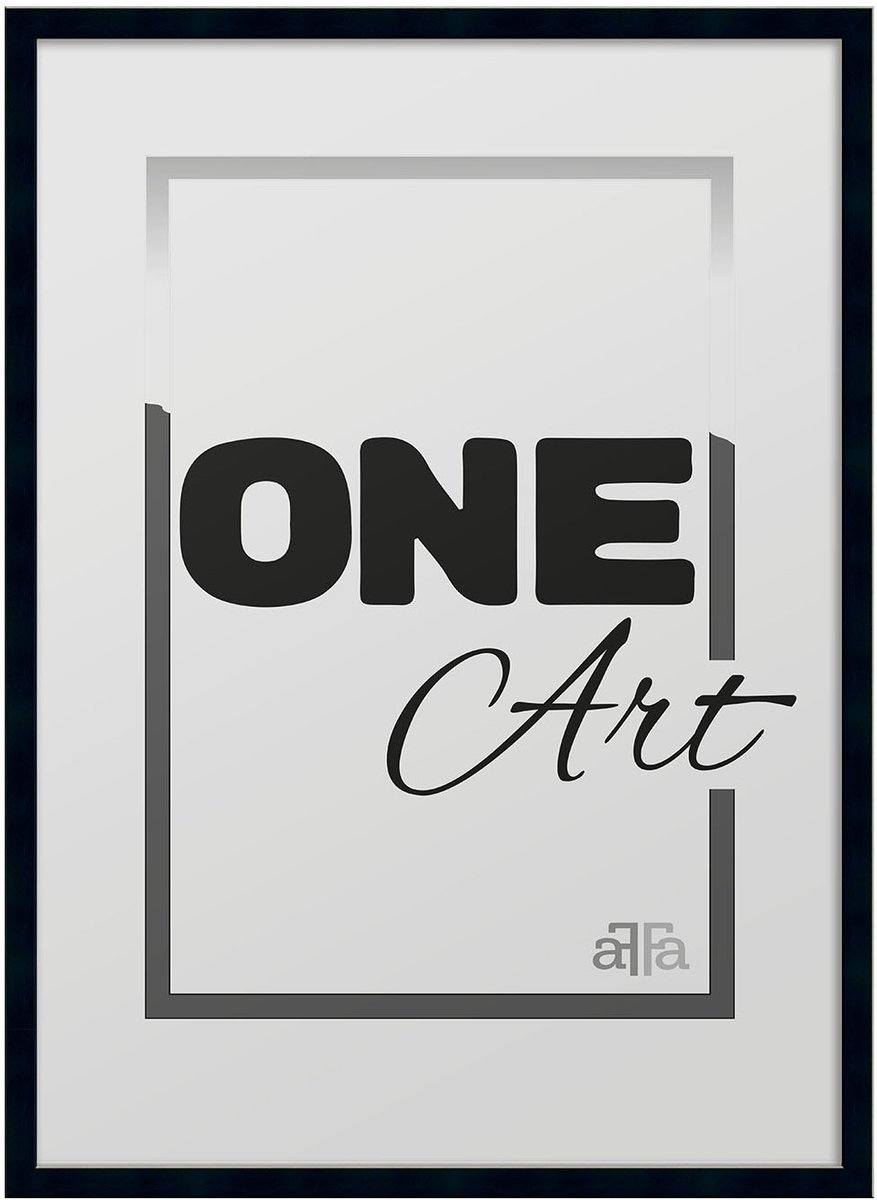 Hekla A1 Fotolijst Zwart MDF 59,4x84,1 cm - Stijlvolle Decoratie