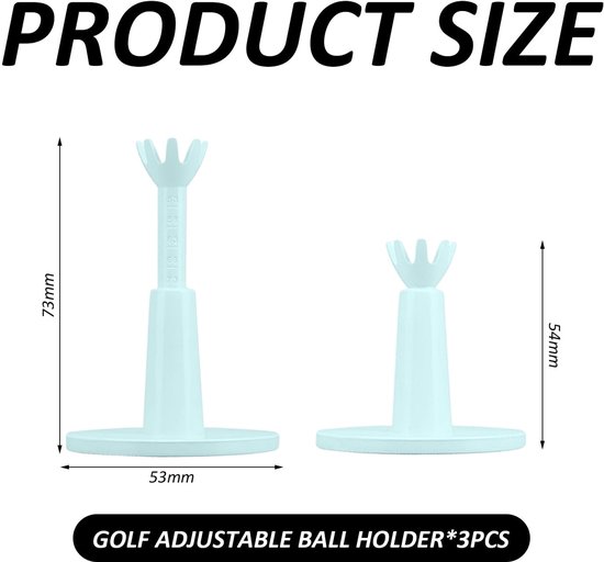 Set van 3 hoogteverstelbare golfballensteunen voor training — afbeelding 3