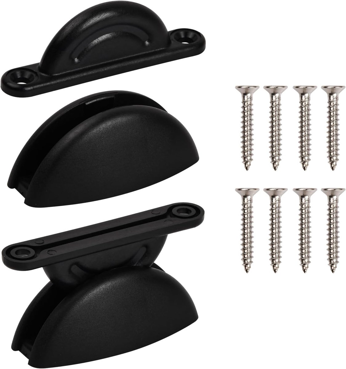 2 Pcs Nylon Caravan Door Stops for Camping Car Outdoor Plastic Door Stops with Screws Accessories for RV, Truck - ShopVlot