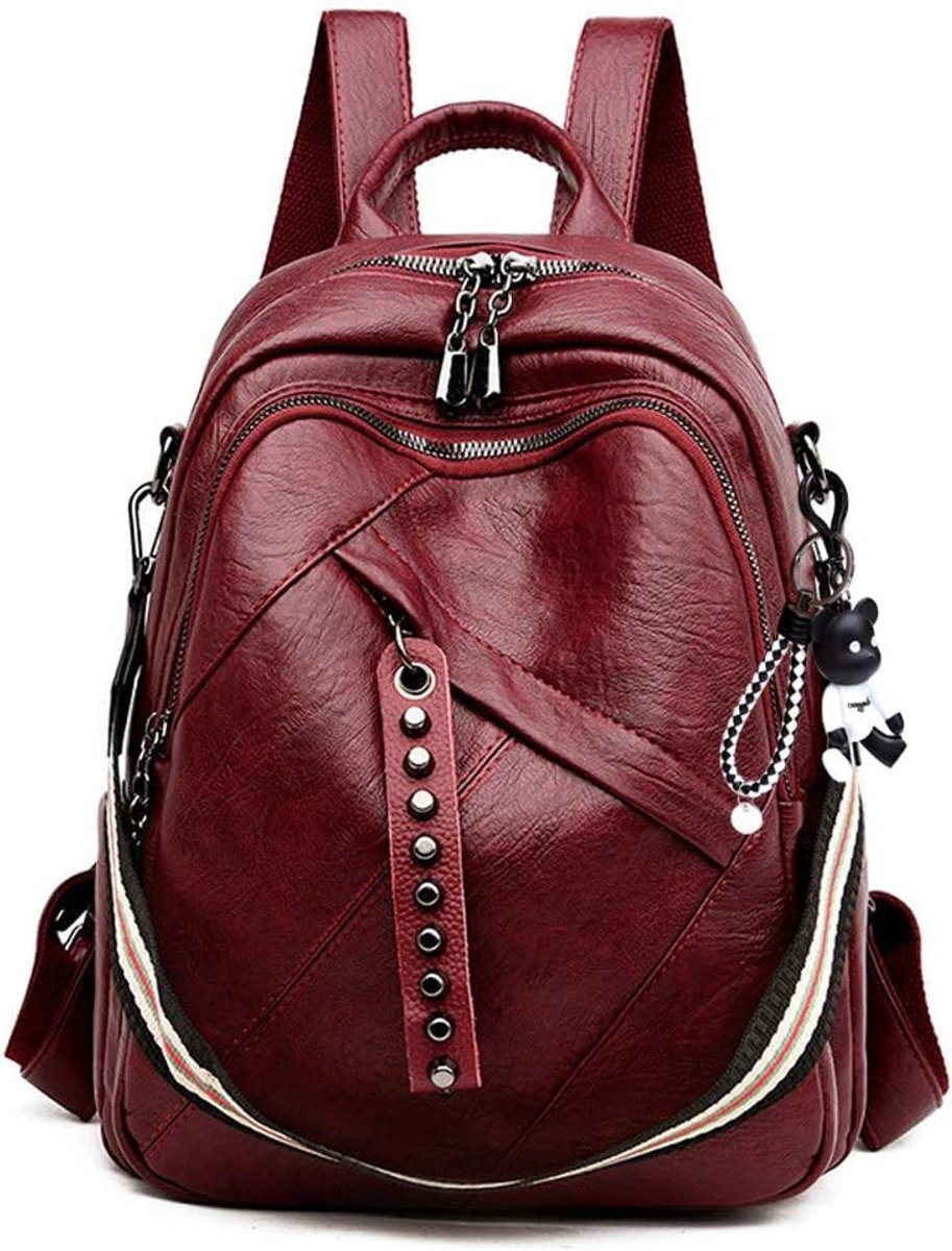 BUKESIYI Dames Rugzaktassen Crossbodytassen Handtassen met Korte Hengsels PU Leer Vrije Tijd Hoge Capaciteit NL78196 - ShopVlot
