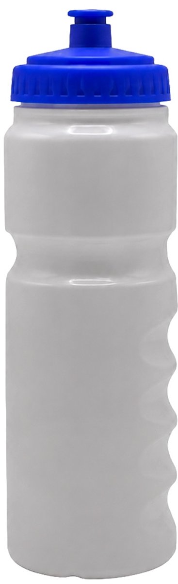 Sportec Bidon - 0,8 l - wit met blauwe dop