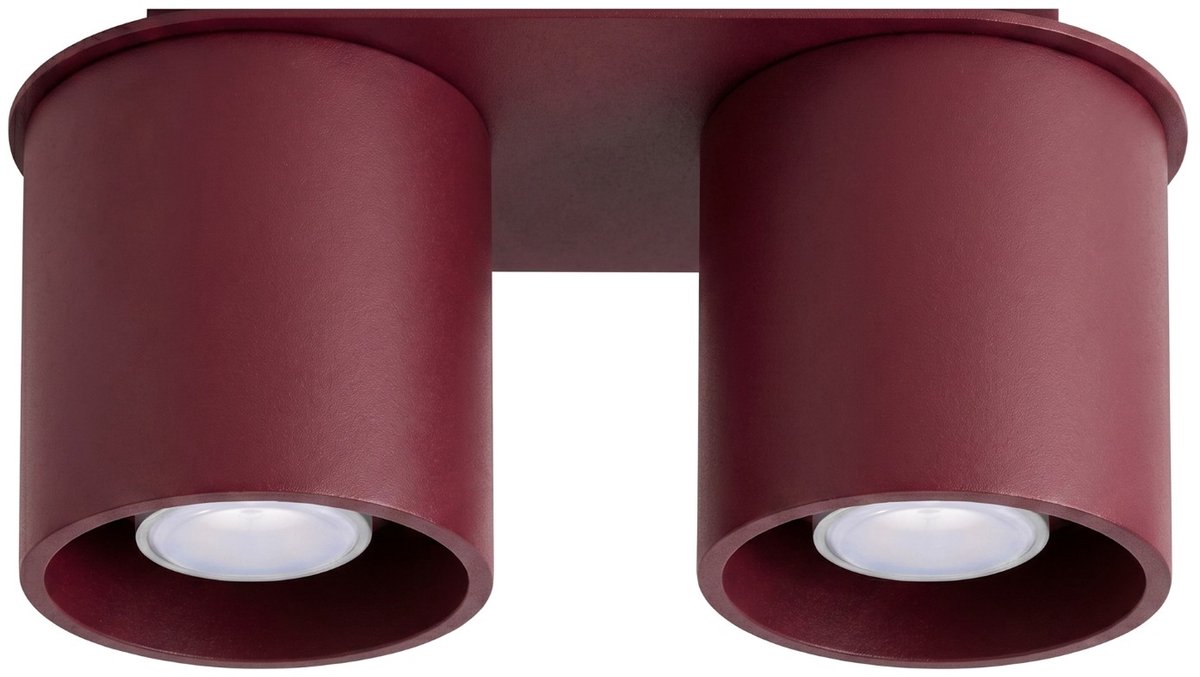 Sollux Lighting Plafondlamp Orbis - GU10 - bourgondië - aluminium - 26x10x12cm