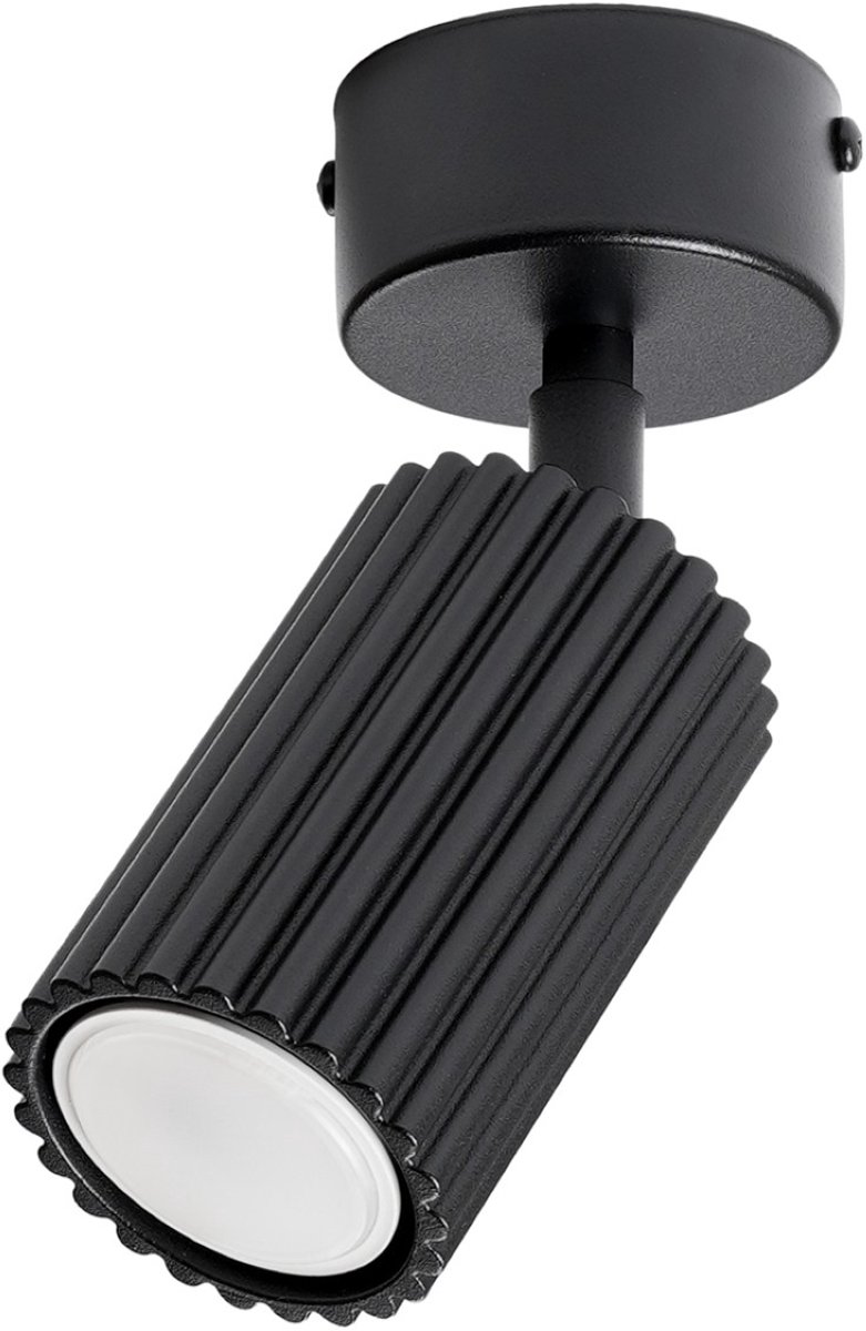 Sollux Lighting Plafondlamp KARBON - GU10 - zwart - aluminium - 7x7x18cm
