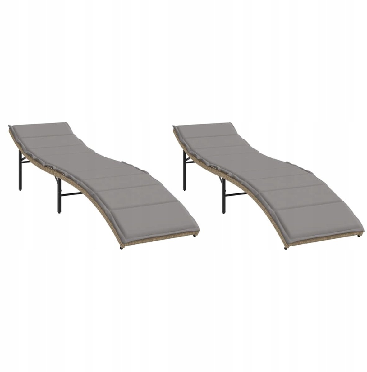 2x Loungestoel Tuin met Kussen - Comfortabel en Weerbestendig