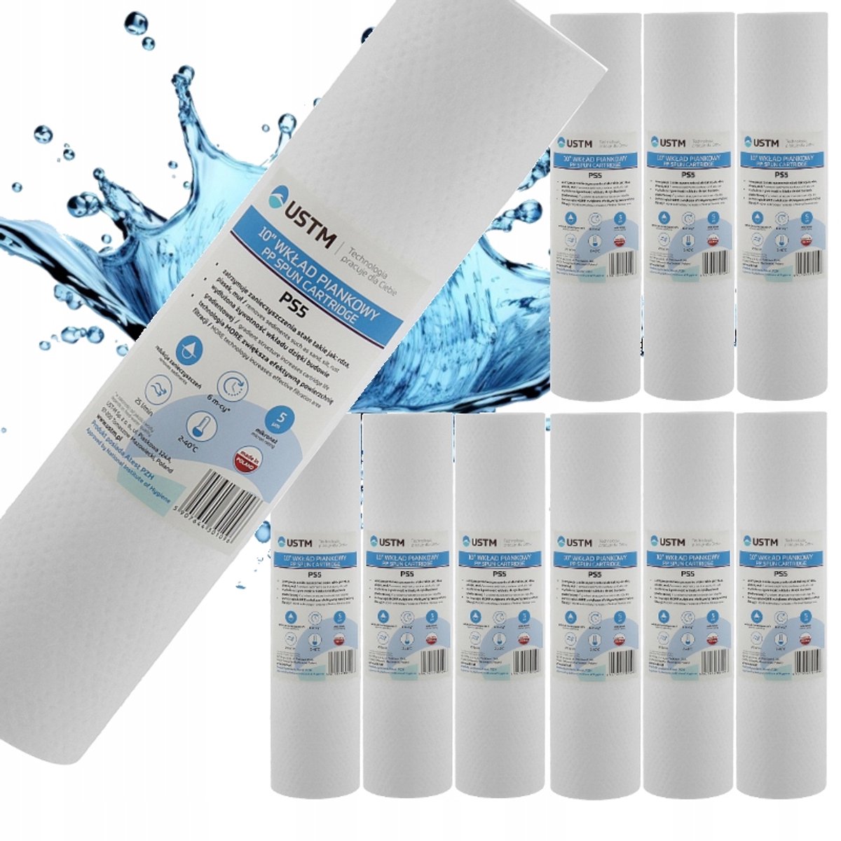 10x Schuimfilter 10" 5 micron waterfilterpatroon