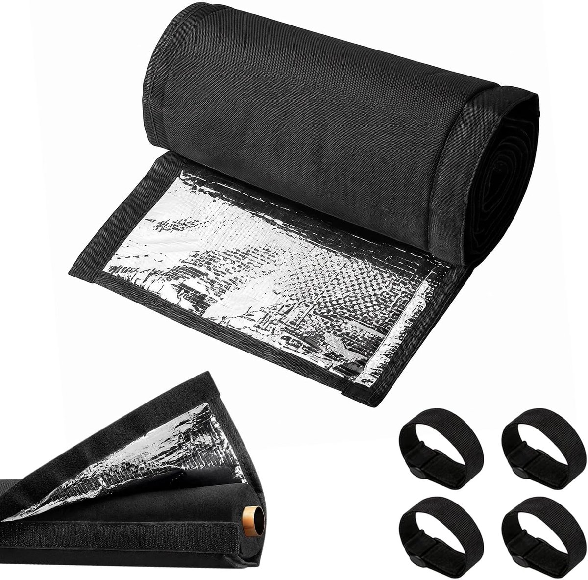 183 x 26 cm buisisolatie voor koperen buizen, weerbestendige 600D Oxford-isolatieslang met 3-laagse opbouw voor - ShopVlot