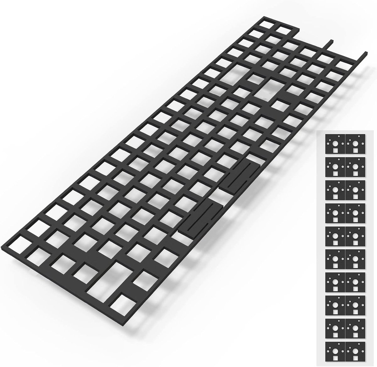 RUNJRX Poron keyboard Pcb Foam 96 layout, Poron switch pads 120 pieces and keyboard silencers for custom keyboard - ShopVlot