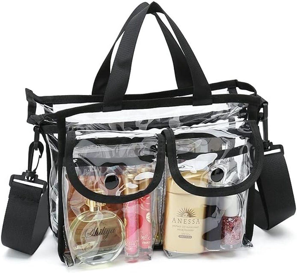 Transparent Toiletry Bag Cosmetic Bag Travel Travel PVC Waterproof Cosmetic Bag for Men Women Transparent Transparent - ShopVlot