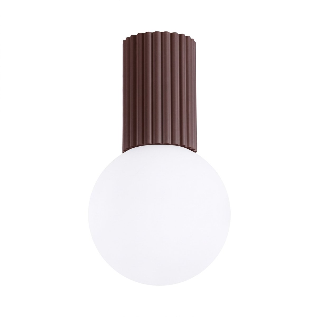 Sollux Lighting Plafondlamp Halo - G9 - bruin - aluminium/glas - 12x12x21cm