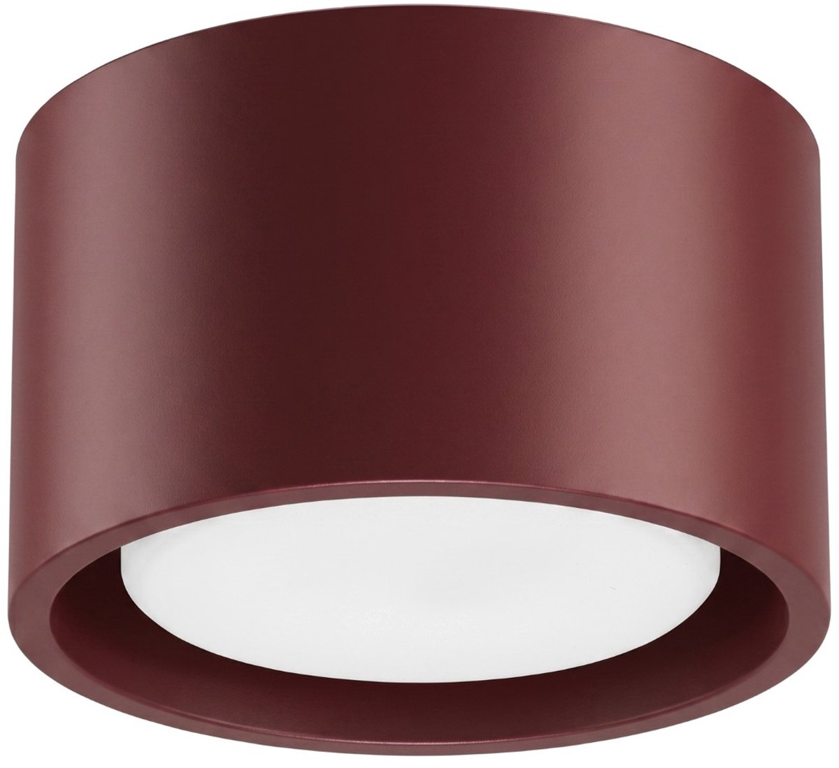 Sollux Lighting Plafondlamp MODO - Gx53 - bordeaux - aluminium - 10x10x6cm