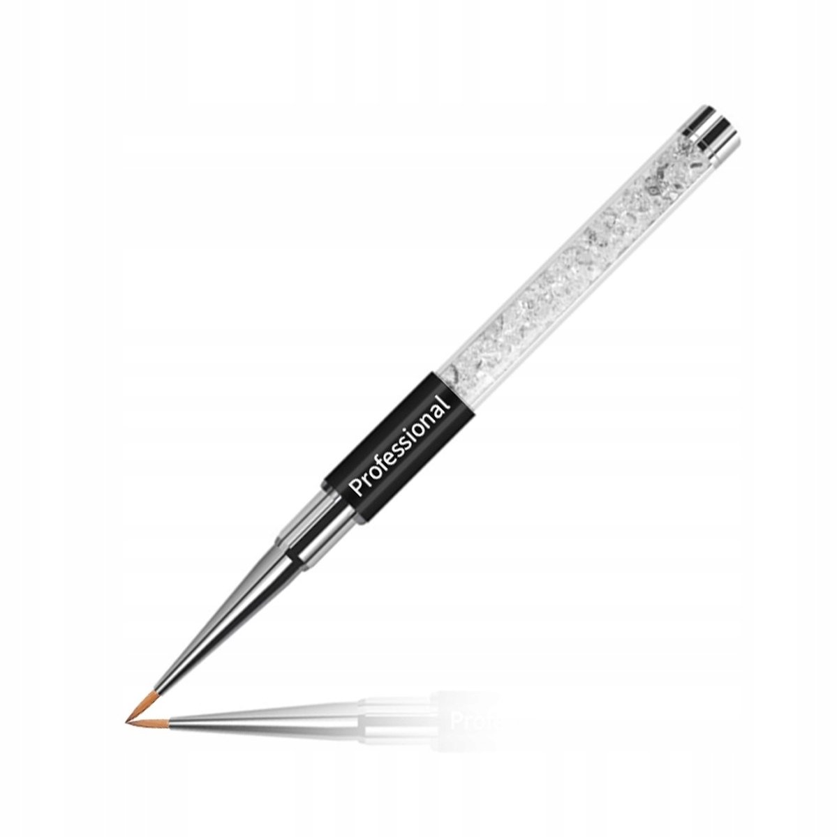 Brede Nail Art Kwast 7mm Premium Zwart Synthetisch