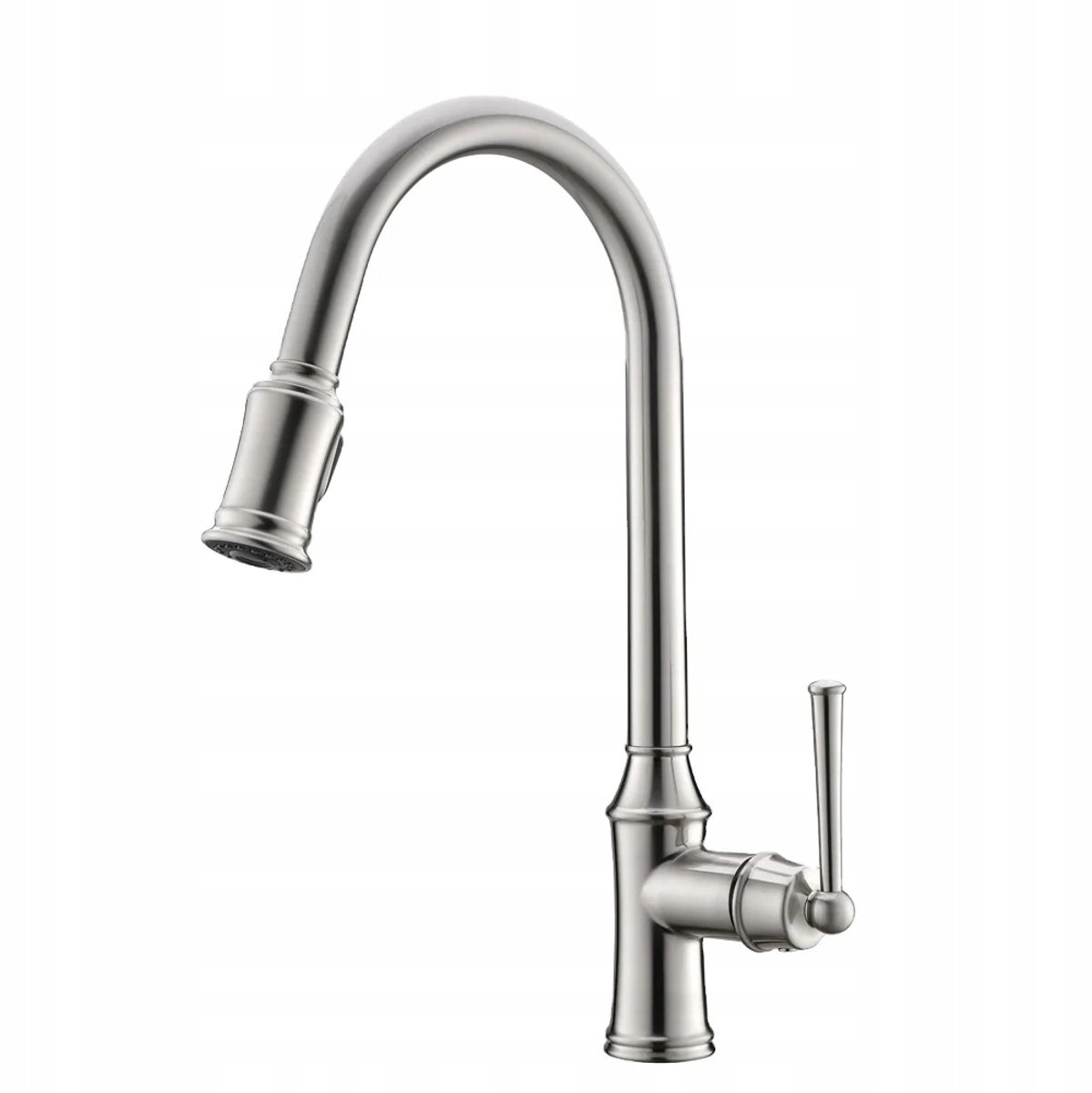 Retro Keukenkraan Inox Staal met Uittrekbare Uitloop