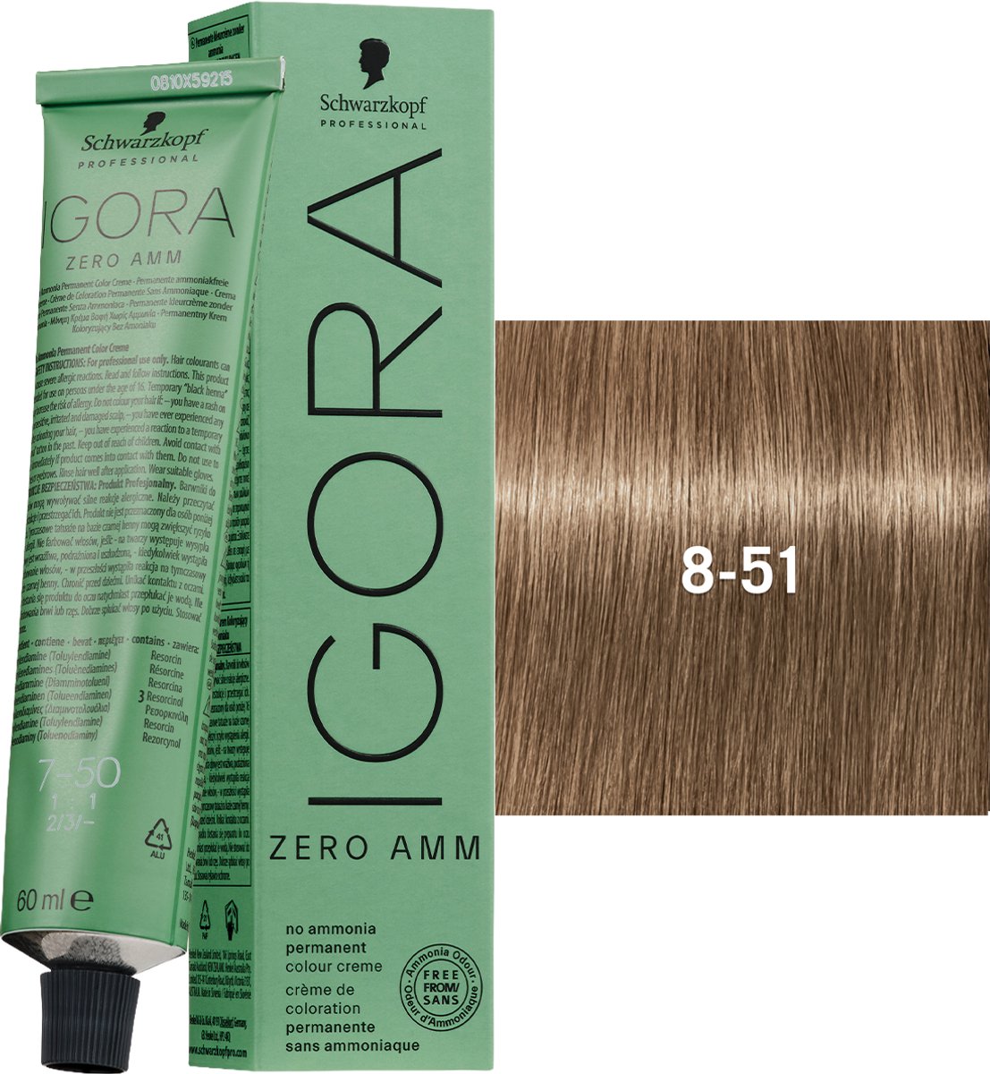 Schwarzkopf – Igora Zero Ammonia 60 ml – 8-51