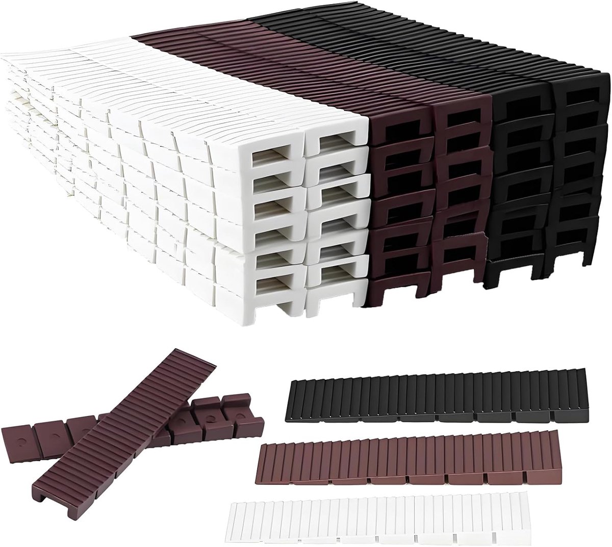 45 Pieces Furniture Wedges, Wedges, Plastic, Underlay Wedges, Furniture with Integrated Break Points, Compensation - ShopVlot