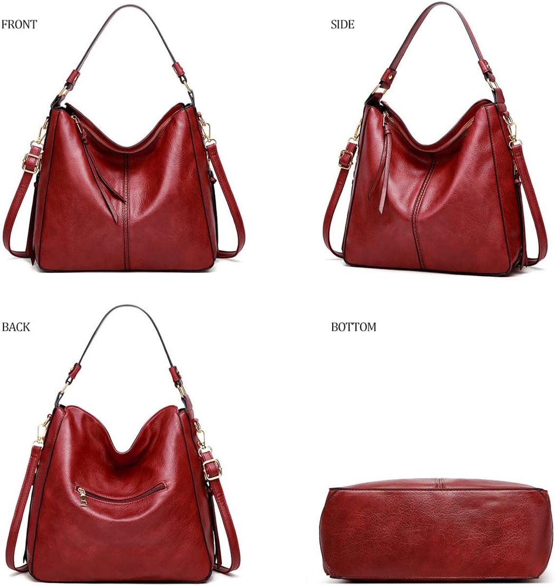 Pahajim Handbag and Wallet Set Handbags for Women Shoulder Bag PU Leather Large Hobo Bag Ladies Gifts for Girls - ShopVlot