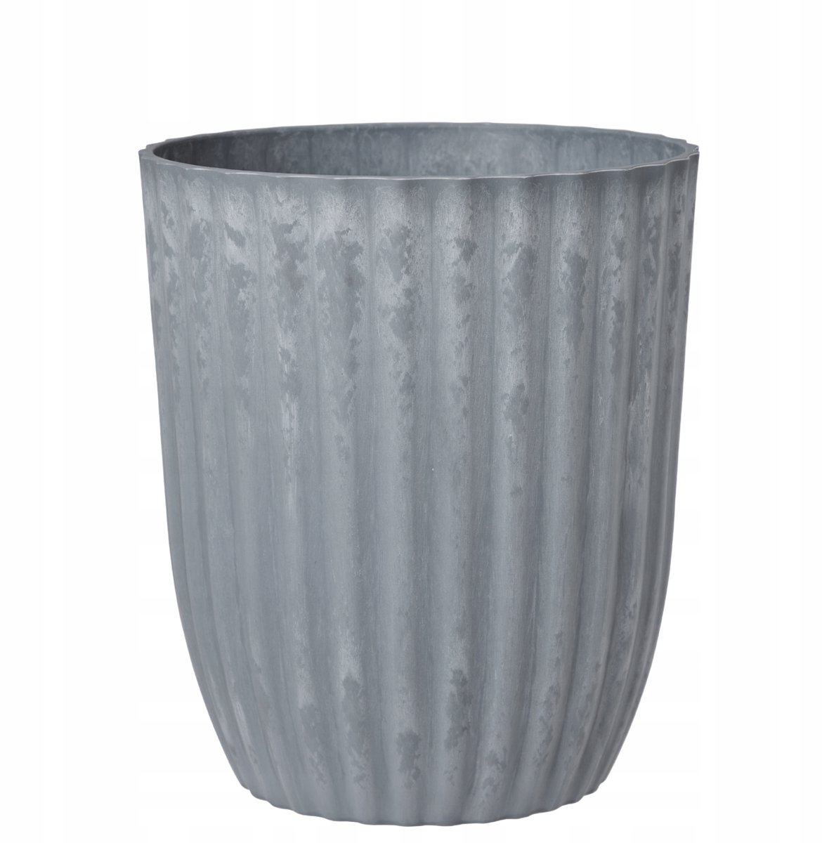 Decoratieve Grijze Pot 27x23cm - Gerecycled Kunststof - Hoge Plantenbak
