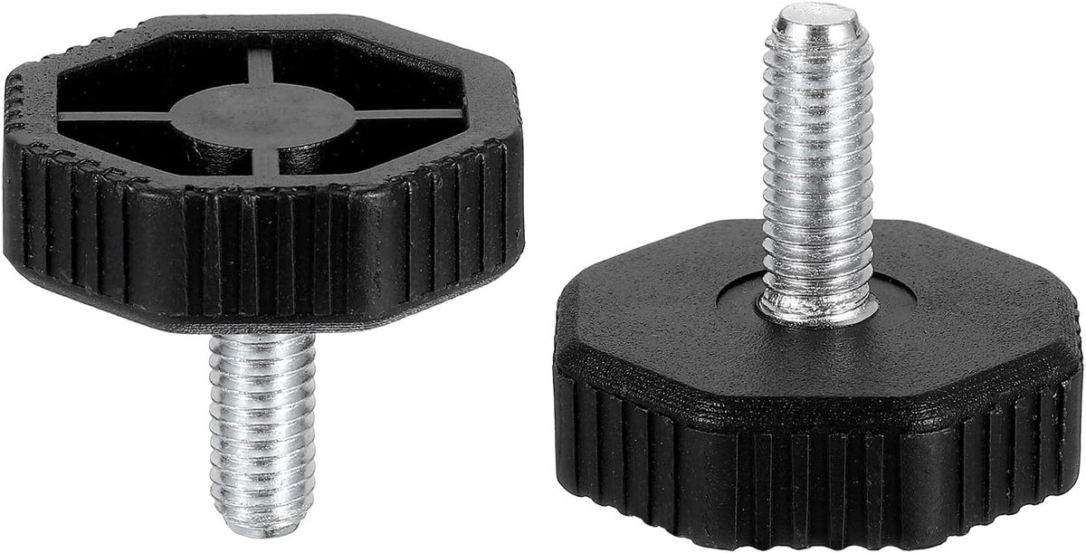 Meubelglijders M8 x 18 x 36mm - Verstelbaar - Zwart - Ideaal voor meubels - ShopVlot