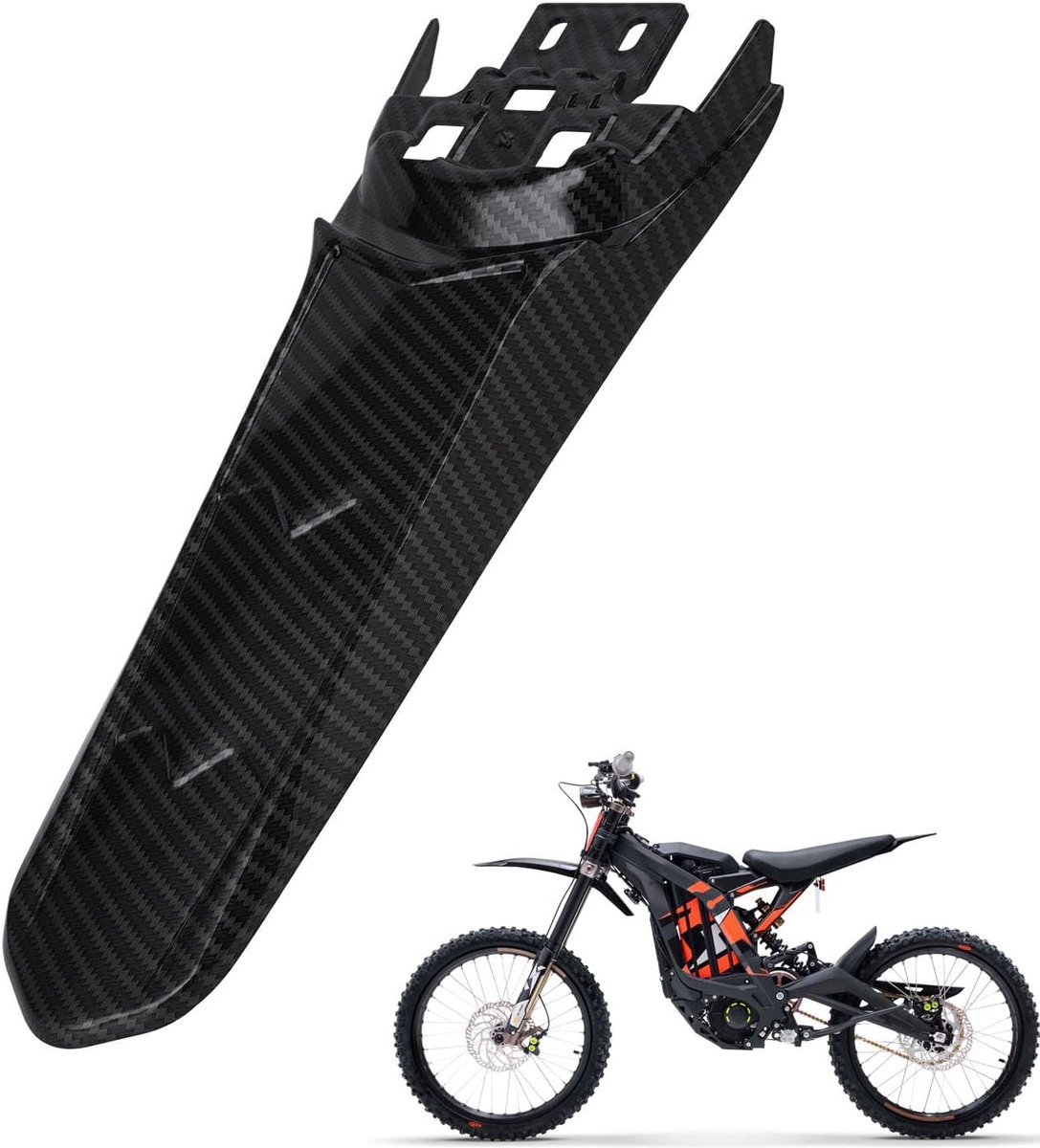 Achterspatbord Sur Ron Light Bee X/S - ABS kunststof carbon patroon - Effectieve bescherming tegen modder - ShopVlot