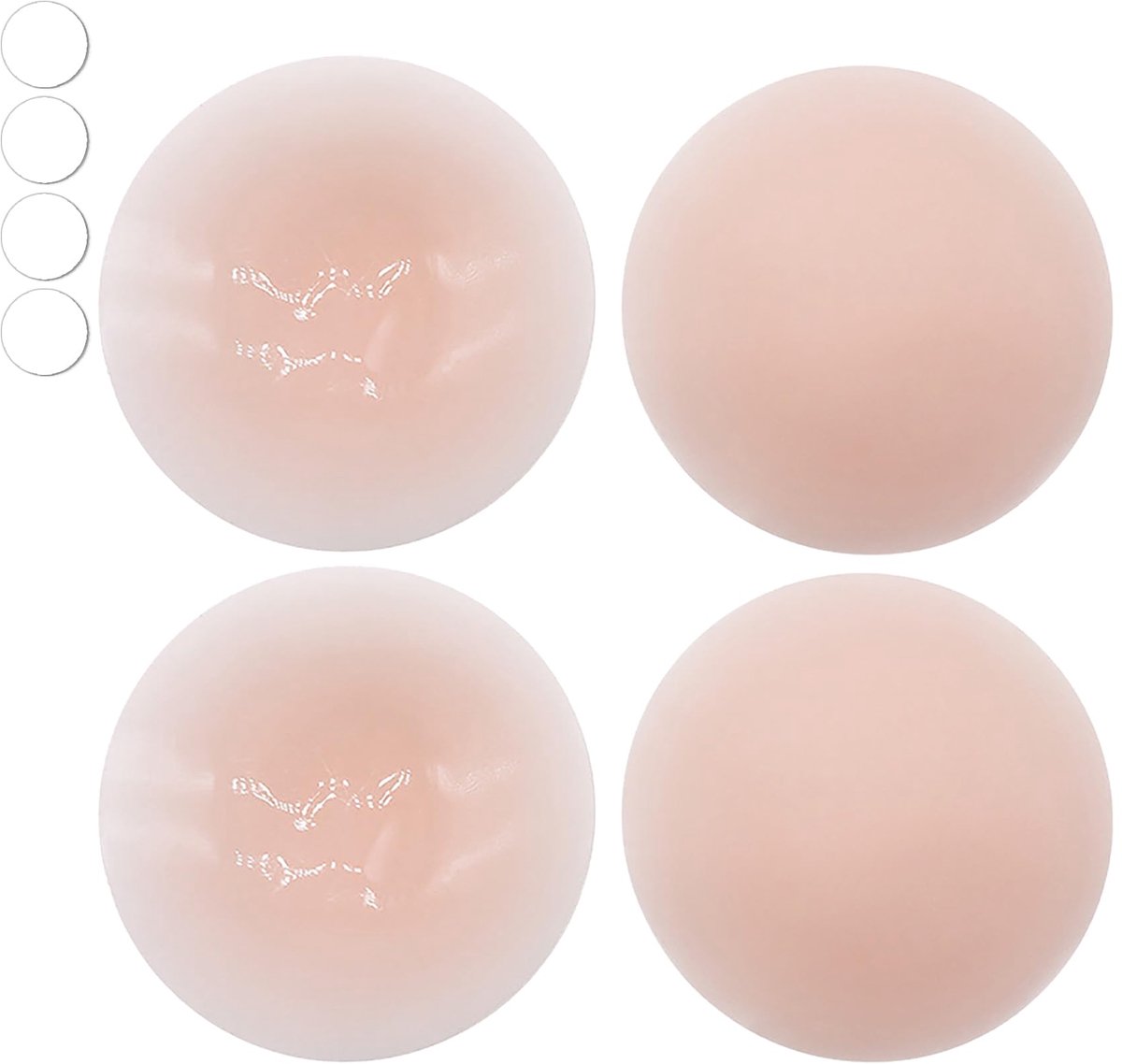 tepelafdekkingen ultradun 8 cm Ø - roze - herbruikbaar - zweetbestendig - ShopVlot