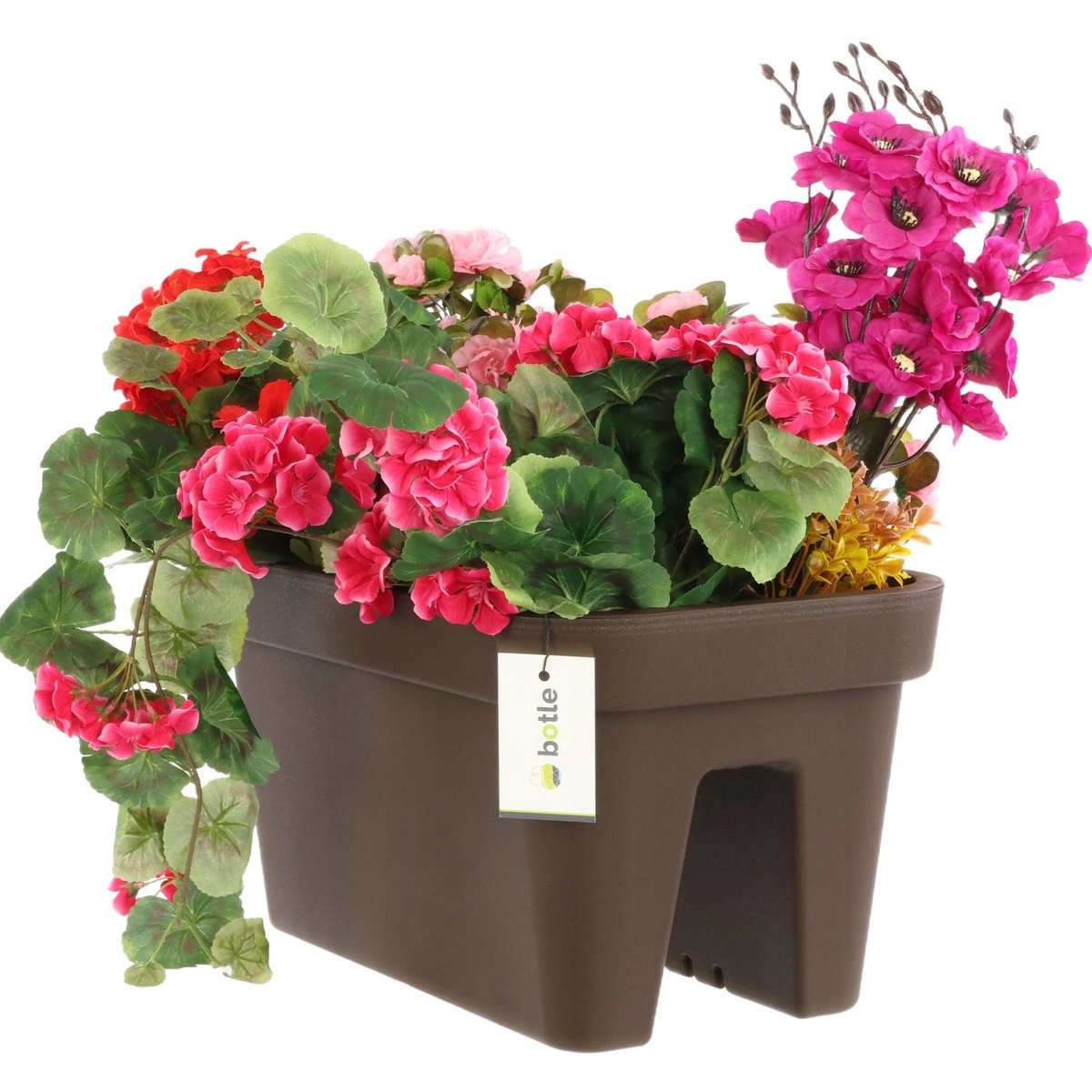 Balkonbak 45x24cm Mokka - Hangend aan Reling - 18L
