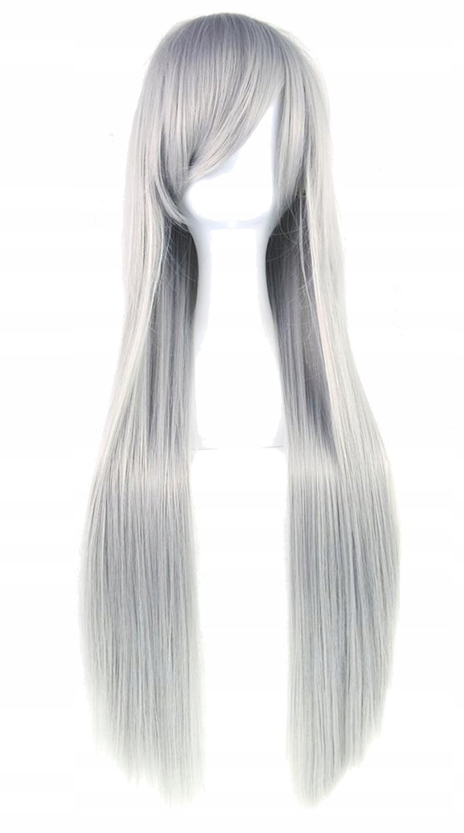 Lange Cosplay Pruik Anime Manga - 100 cm - Licht Grijs