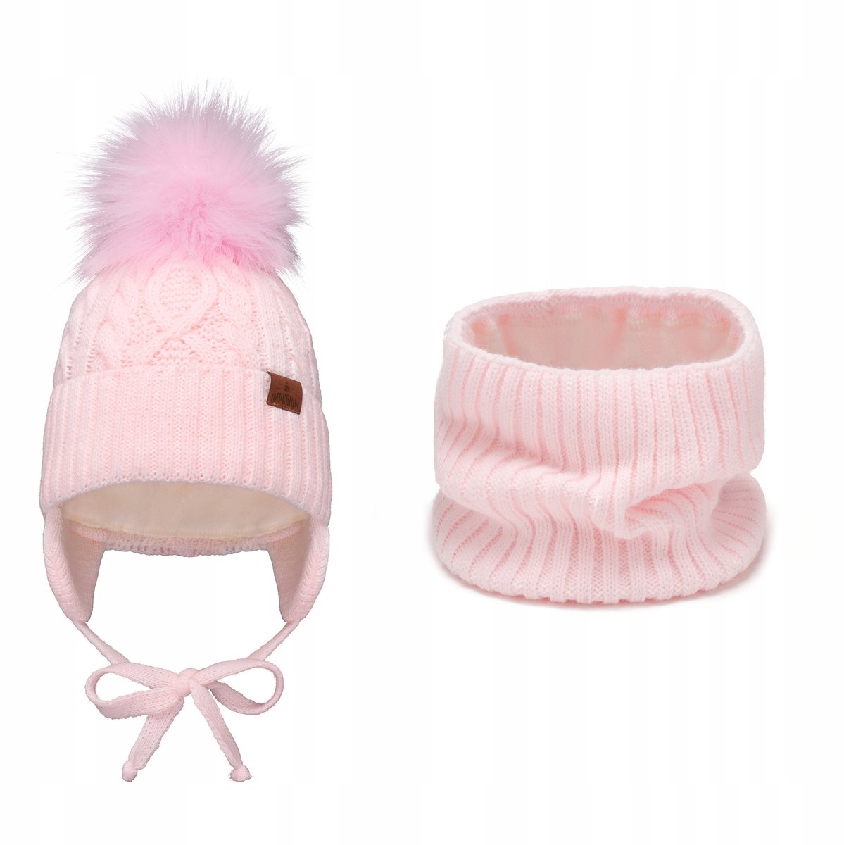 Wintermuts & Sjaalset Baby Roze Maat 44-48