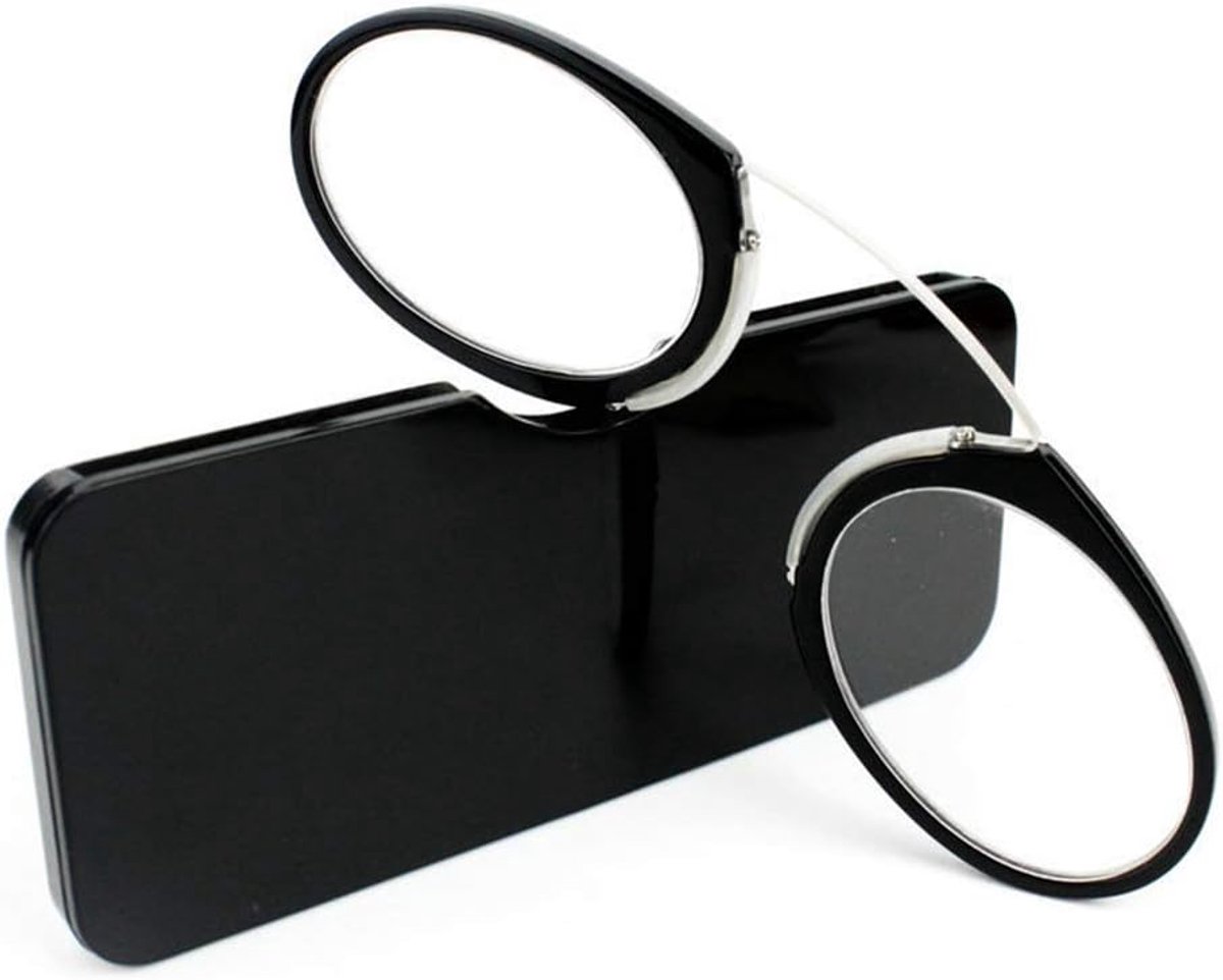 KoKoBin Unisex reading glasses, compact vision aid, mini nose clip, wireless reading glasses, non-slip, reading aid - ShopVlot