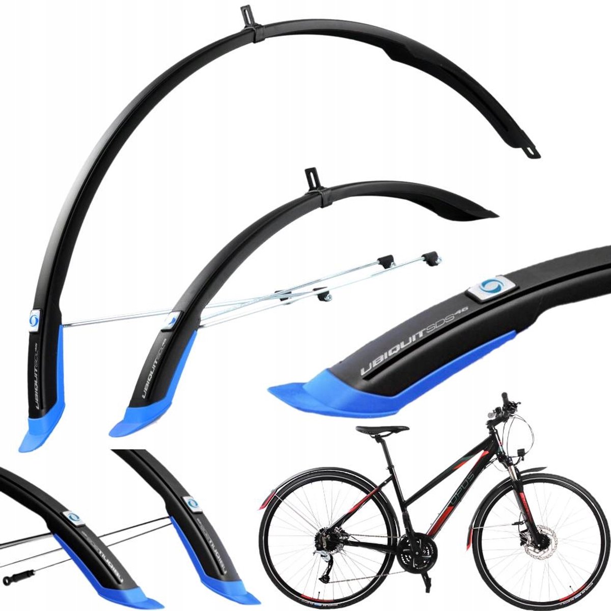 Simpla Ubiquit 28'' Fietsspatborden Stad & Trekking - Zwart