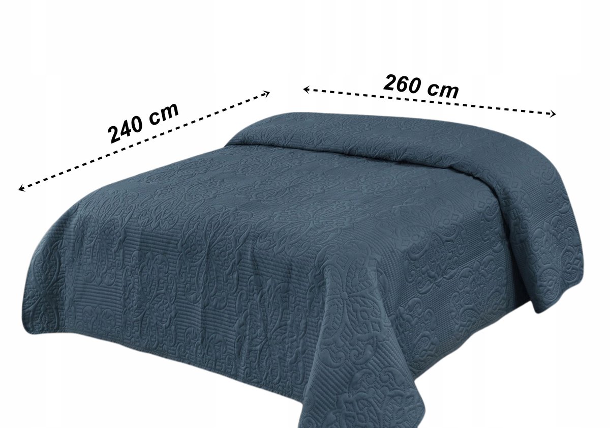 Gepikte Dekbedovertrek Lavish Grijs 240x260 cm