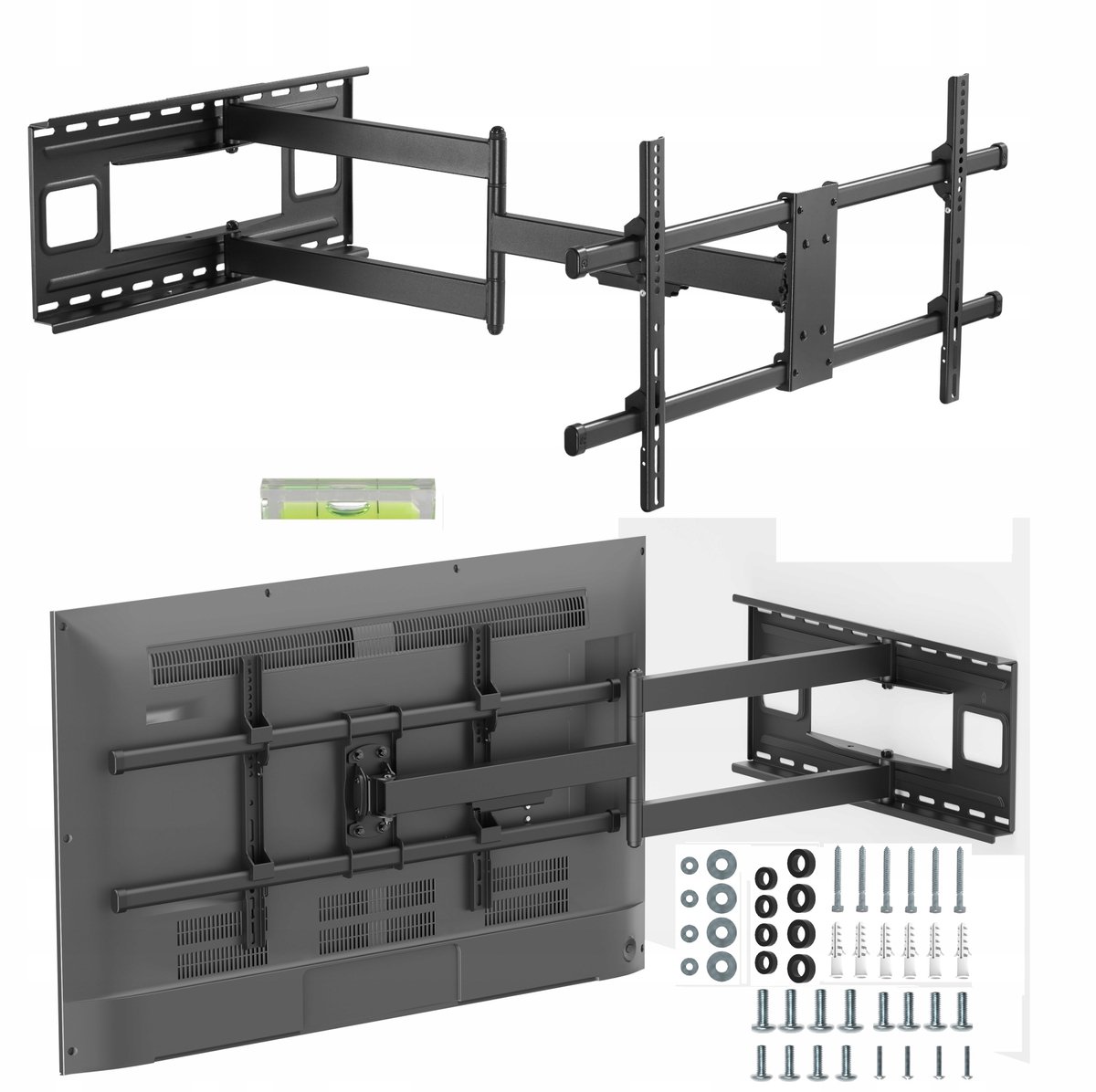 Merkloos TV-muurbeugel 102cm, 43-80 inch, 50kg, draai- en kantelbaar