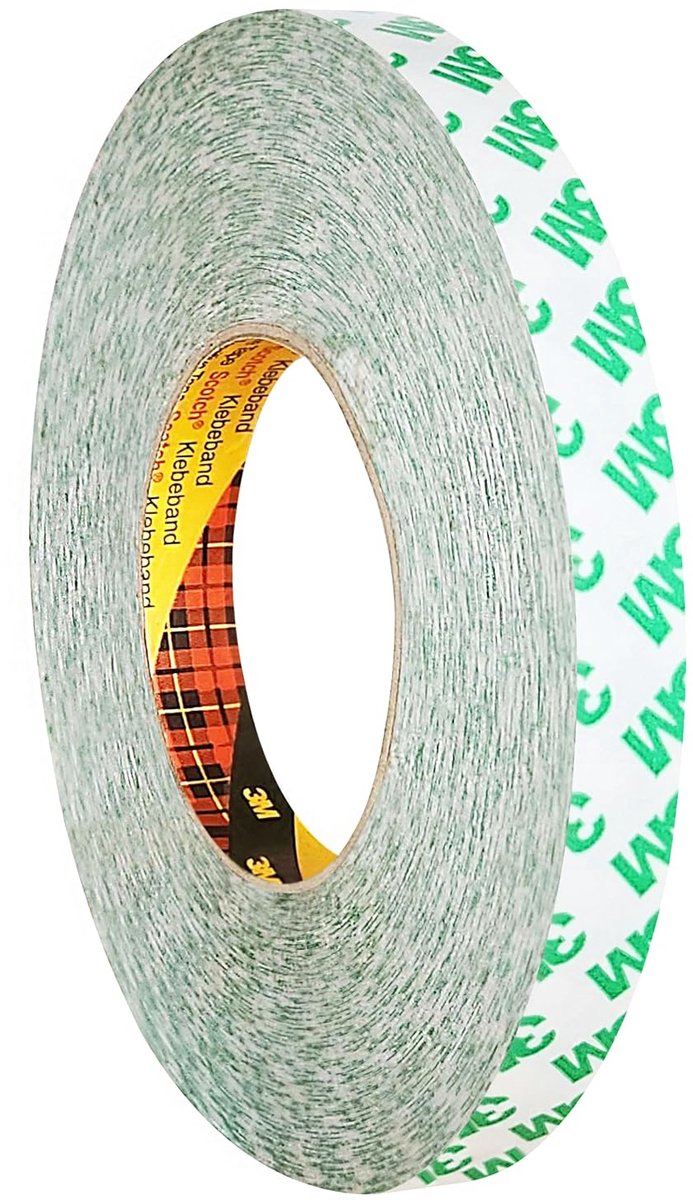 Dubbelzijdige tape 50 m - PVC wit - 0.25 mm dik - Ideaal voor bevestigen - ShopVlot