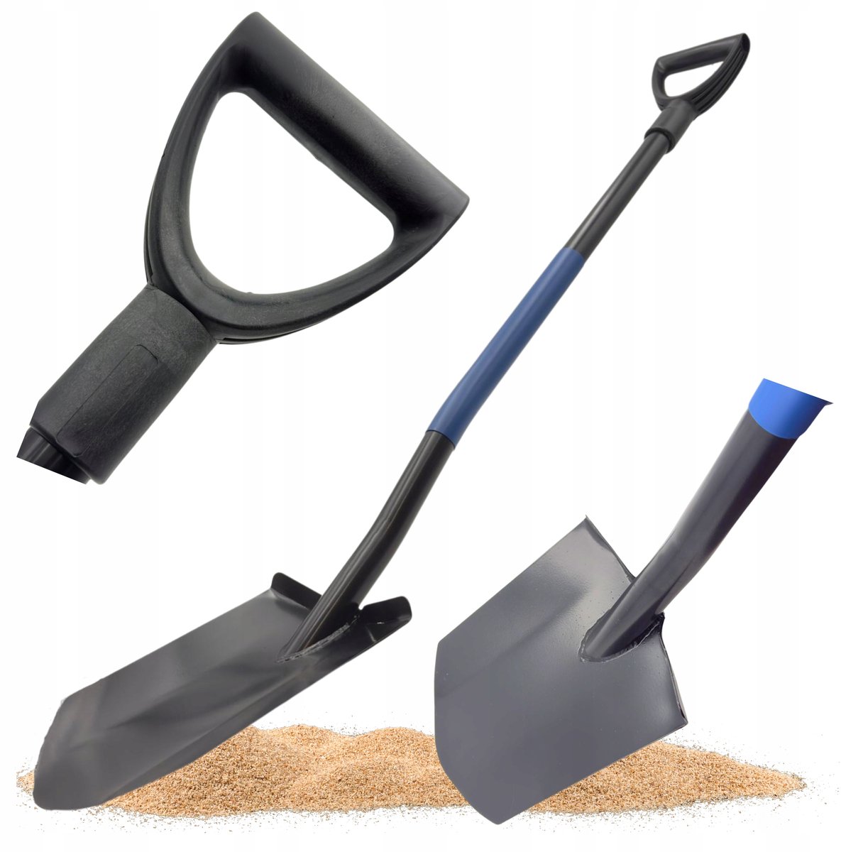 Stevige Metsersschep 120cm met Metalen Steel en D-Grip