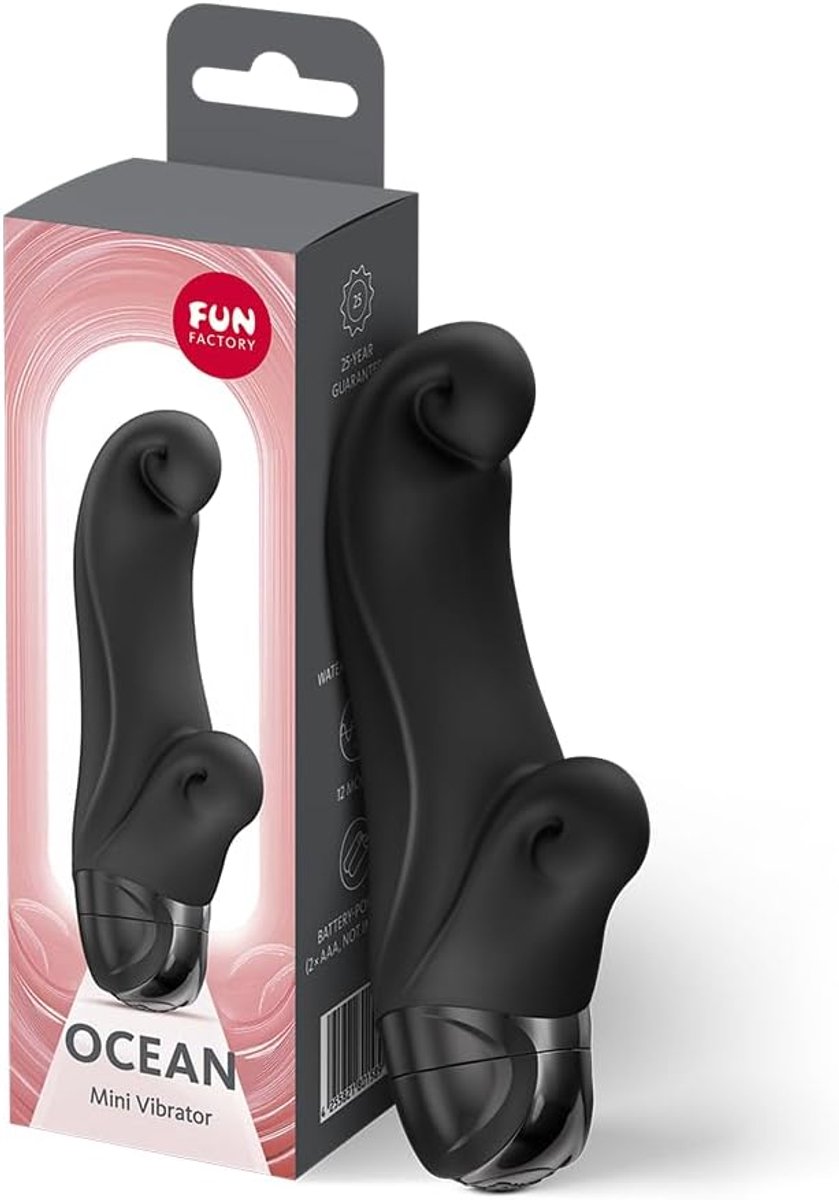 Fun Factory Ocean - Mini Vibrator for Women - Clitoris & G-Spot Stimulation - 12 Vibration Modes - IPX7 Waterproof - ShopVlot