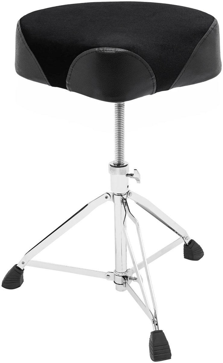 Novari - Drumkruk - Pianokruk - Kruk - Krukken - Verstelbare zithoogte 45-68cm - Gevoerde zitting - Antislip pootjes - Opvouwbaar