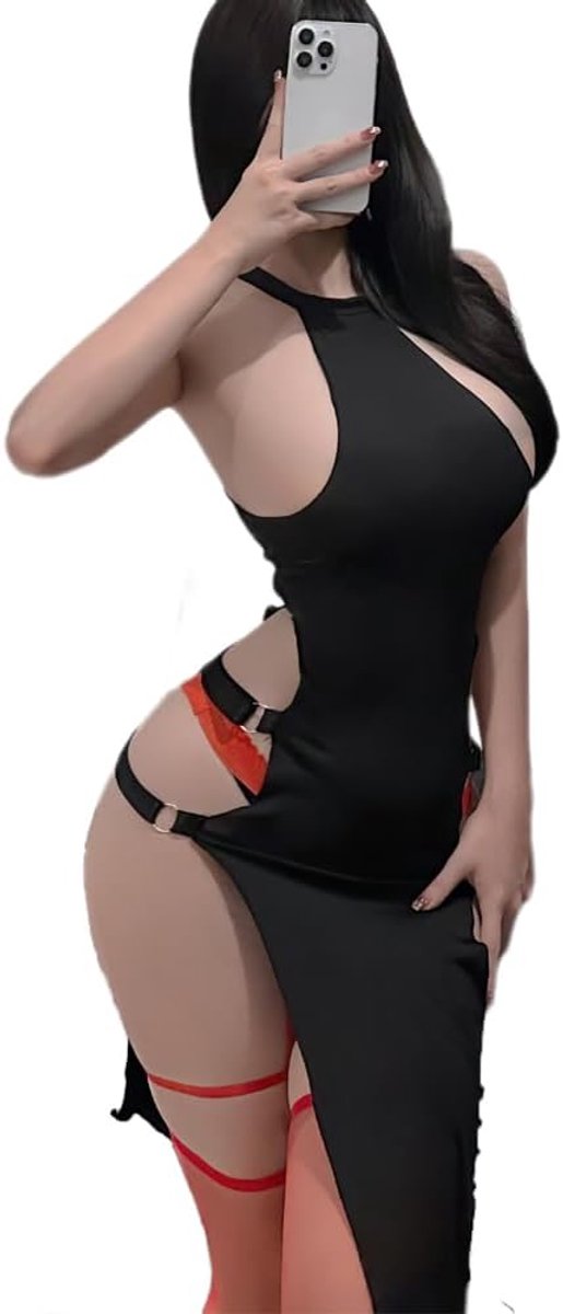 Women cosplay sexy cheongsam underwear Chinese dress pajamas egyptian cat girl underwear - ShopVlot
