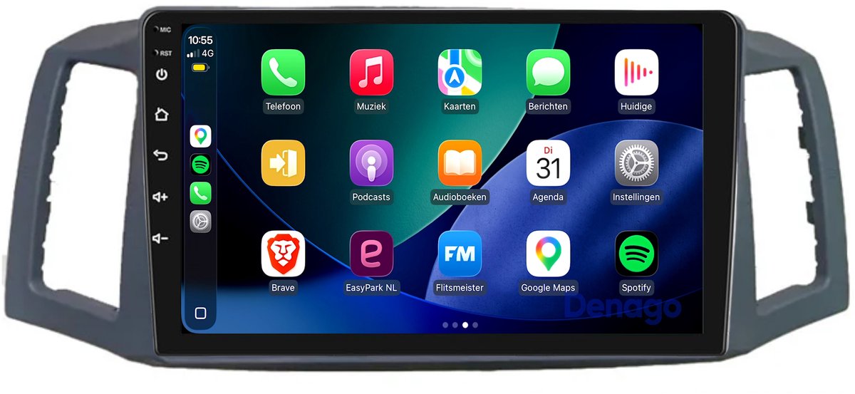 CarPlay autoradio geschikt voor Jeep Grand Cherokee | 2004 t/m 2007 | Android 13 | Draadloos Apple CarPlay & Android Auto | 2GB + 32GB | QuadCore processor | Denago DNG-A502 | 2025 model | 2004 2005 2006 2007 | Bluetooth & Wifi