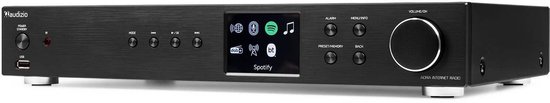 Audizio stereo set - Met tuner en boekenplankspeakers - Internetradio, DAB en Bluetooth - Zwart van Merkloos — afbeelding 2