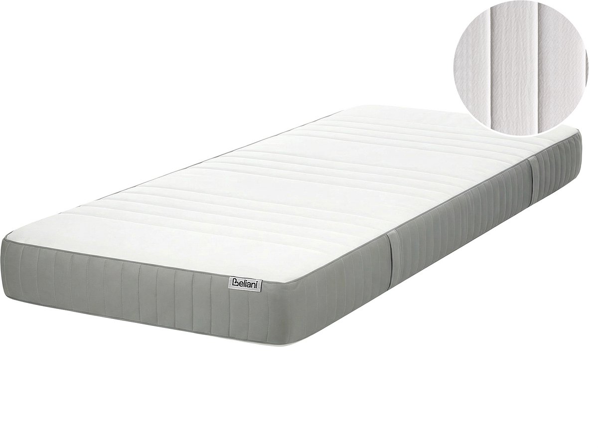 HAPPINESS - Gelschuimmatras stevig - Wit - 80 x 200 cm - Polyester