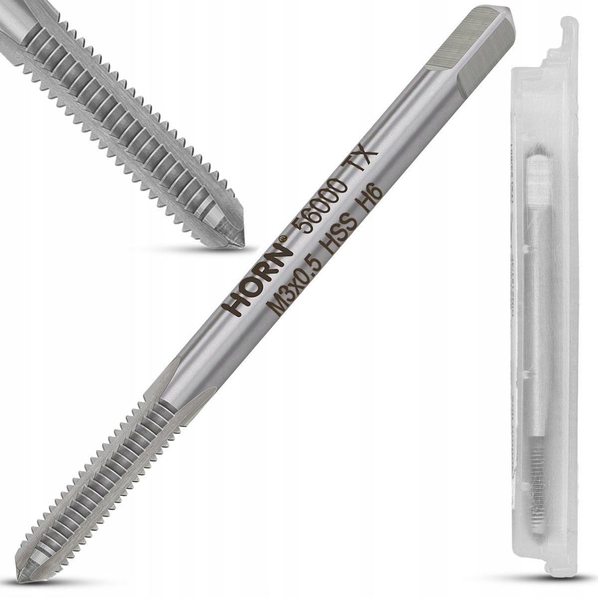 Handgemaakte M3 Schroefdraadsnijder HSS DIN-352/1P, 0,5 mm spoed