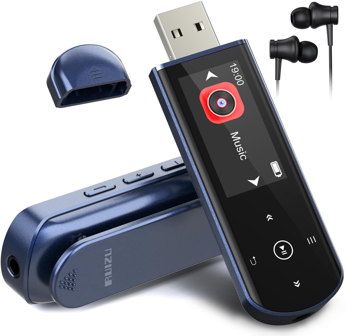 32 GB draagbare USB MP3-speler met Bluetooth 5.3, clip voor sport en hardlopen, FM-radio, voice recorder, mobiele - ShopVlot