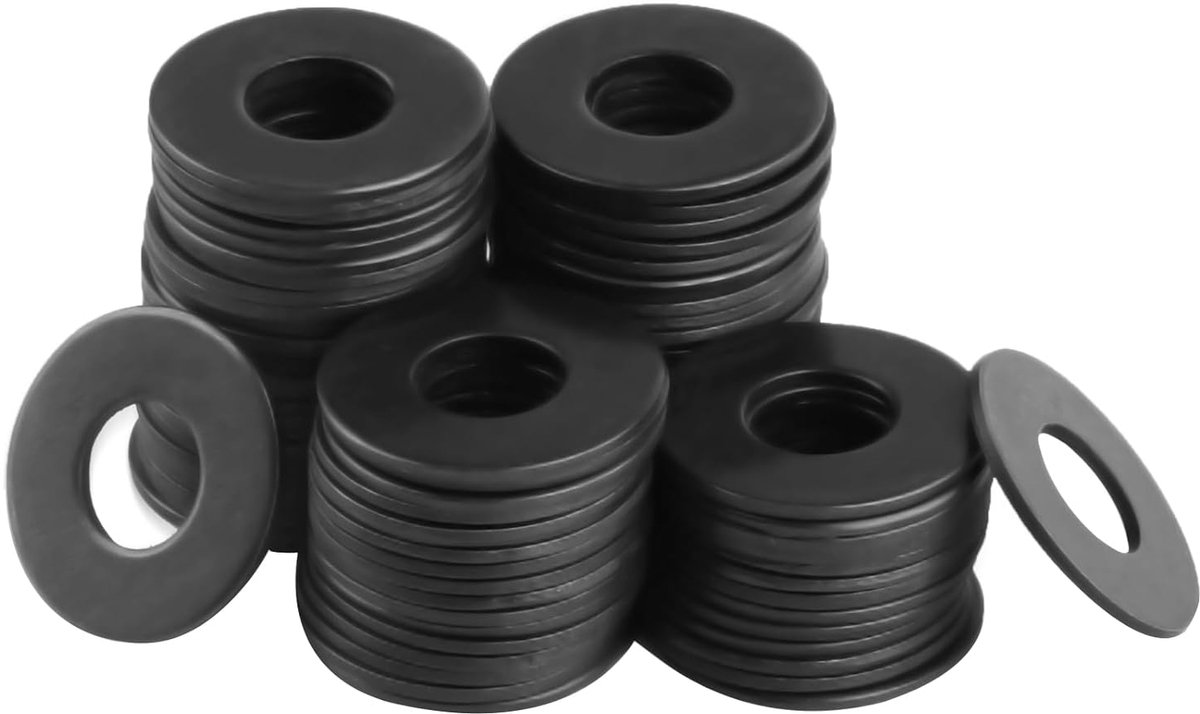 Washers, 60pcs, M10x20mm, Black, Carbon steel - ShopVlot