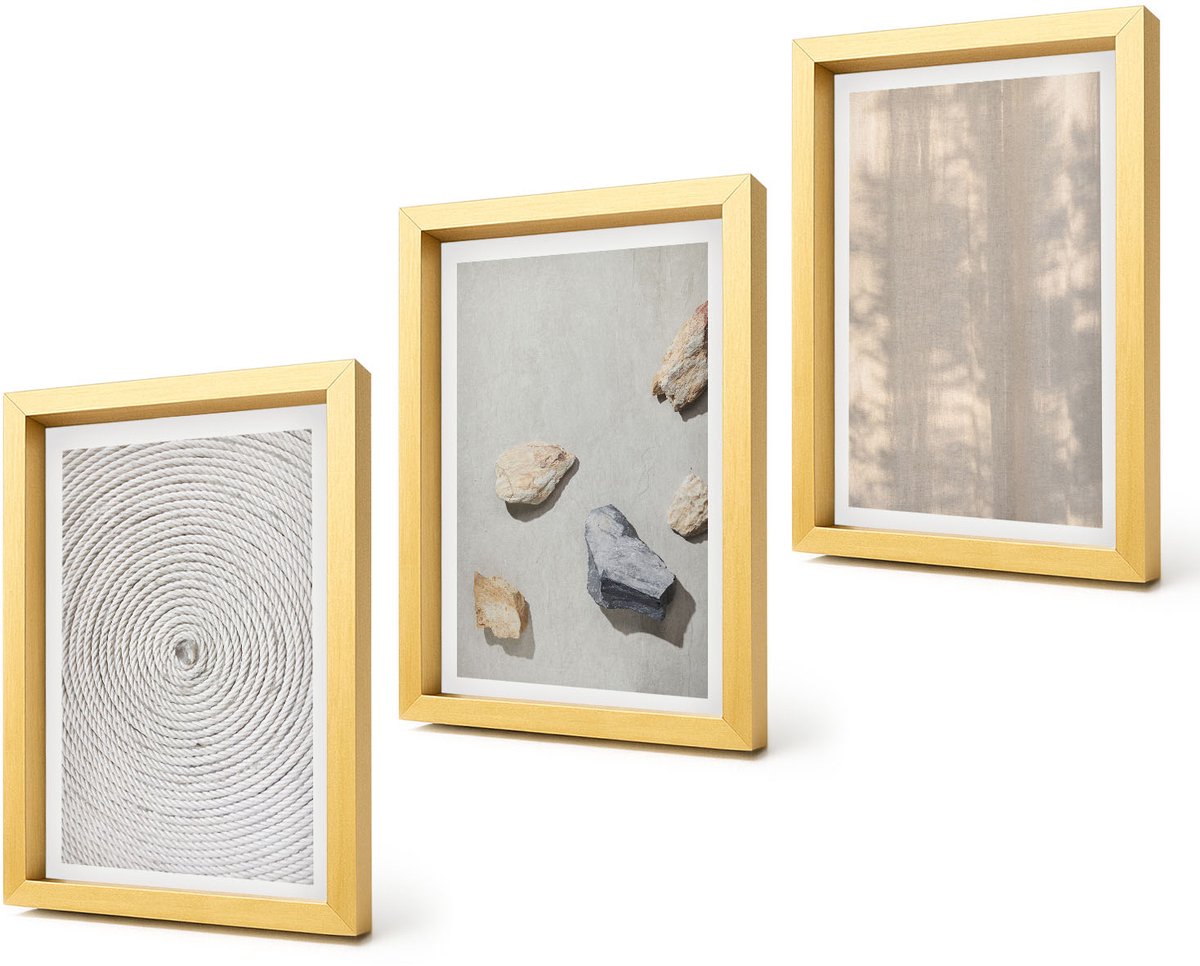 Coloray 4-Delige Schilderij Set - Boho-texturen, natuurlijke structuren - 20 x 30 cm - Wanddecoratie - Moderne Interieurdecoratie - Decoratieve Schilderijen