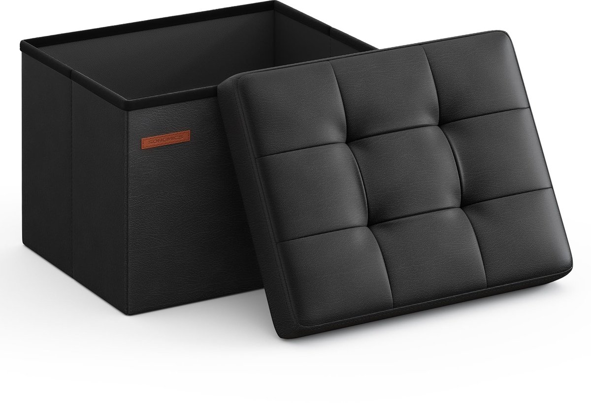 Famanu – Opbergpoef, kleine opvouwbare bank van 31 x 41 cm, ideaal voor extra opbergruimte en als zitplaats in huis